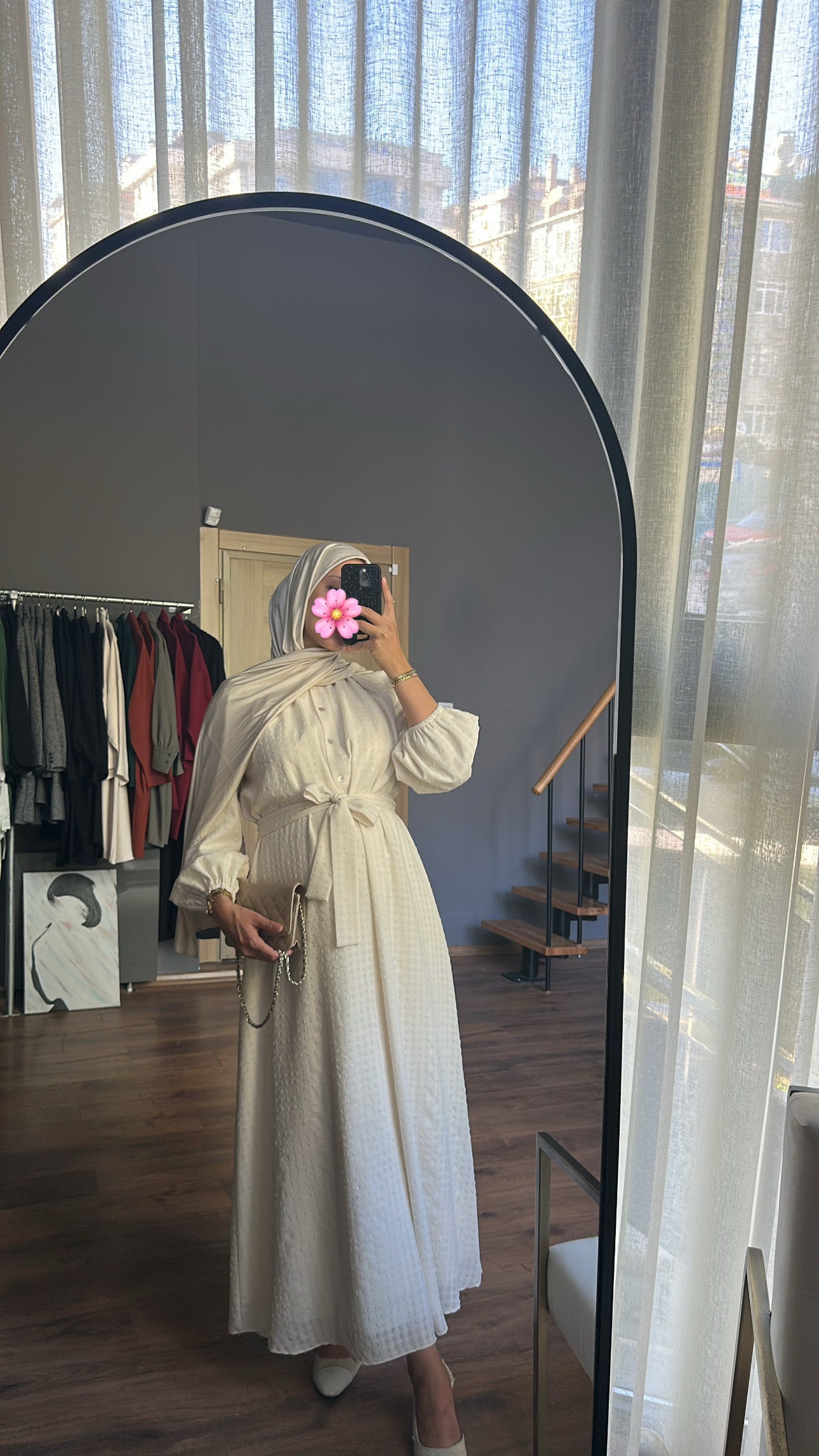 Ekru Natural Elbise ♡