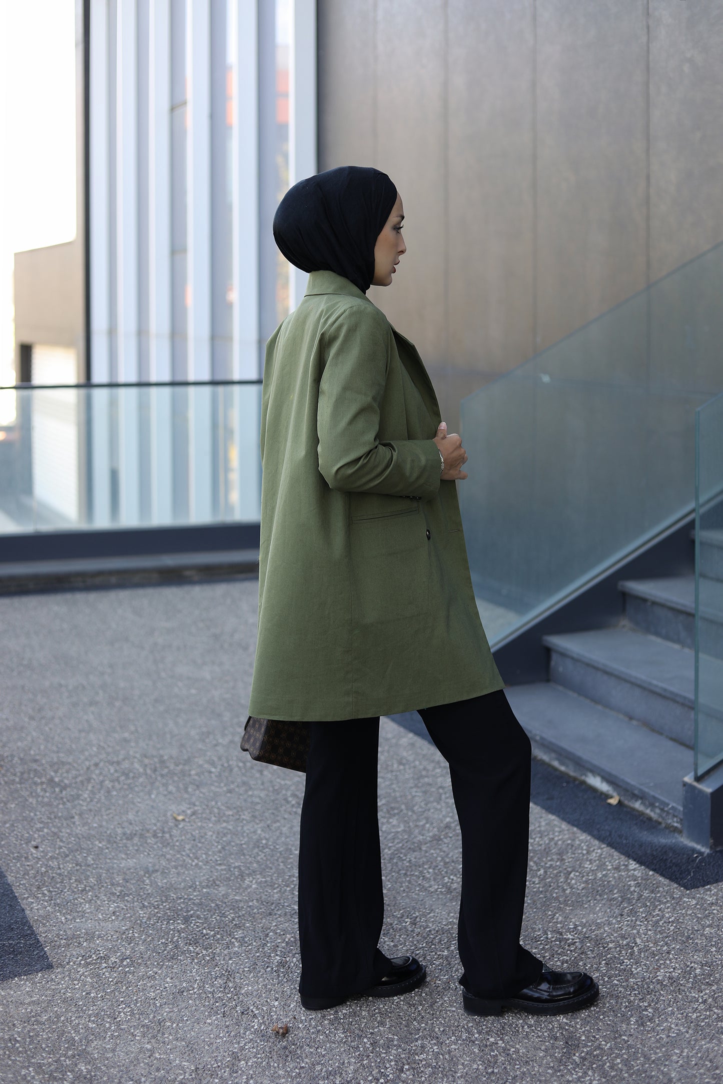 OVERSIZE HAKİ BLAZER CEKET