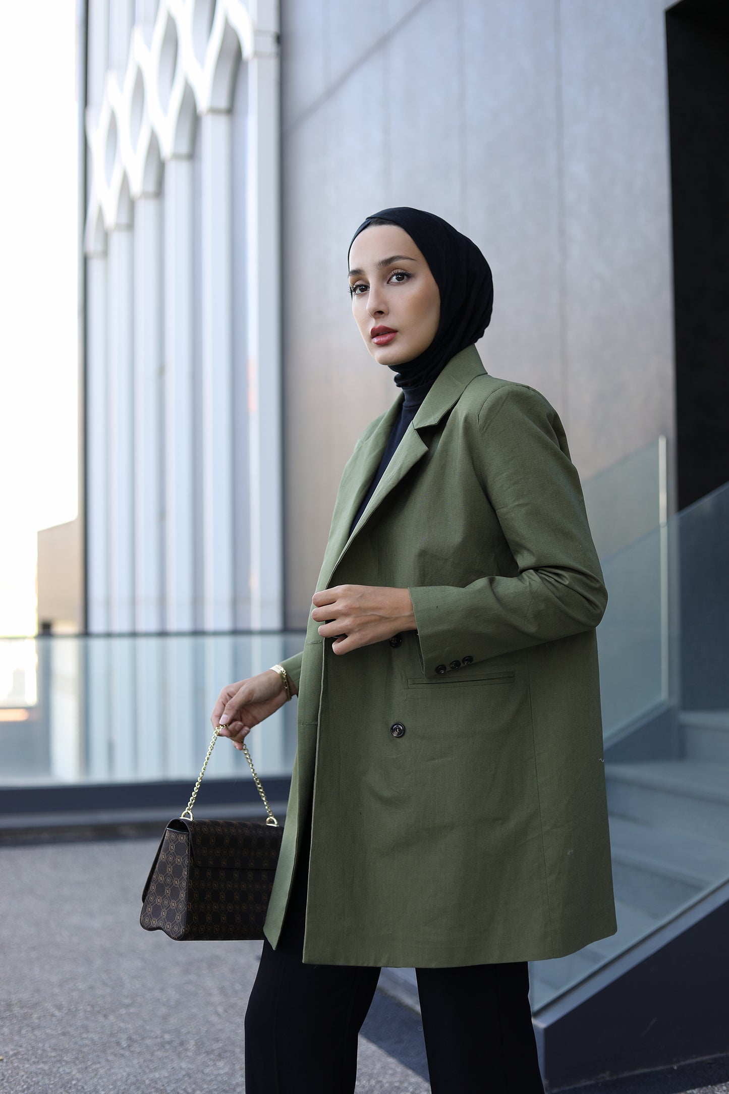 OVERSIZE HAKİ BLAZER CEKET