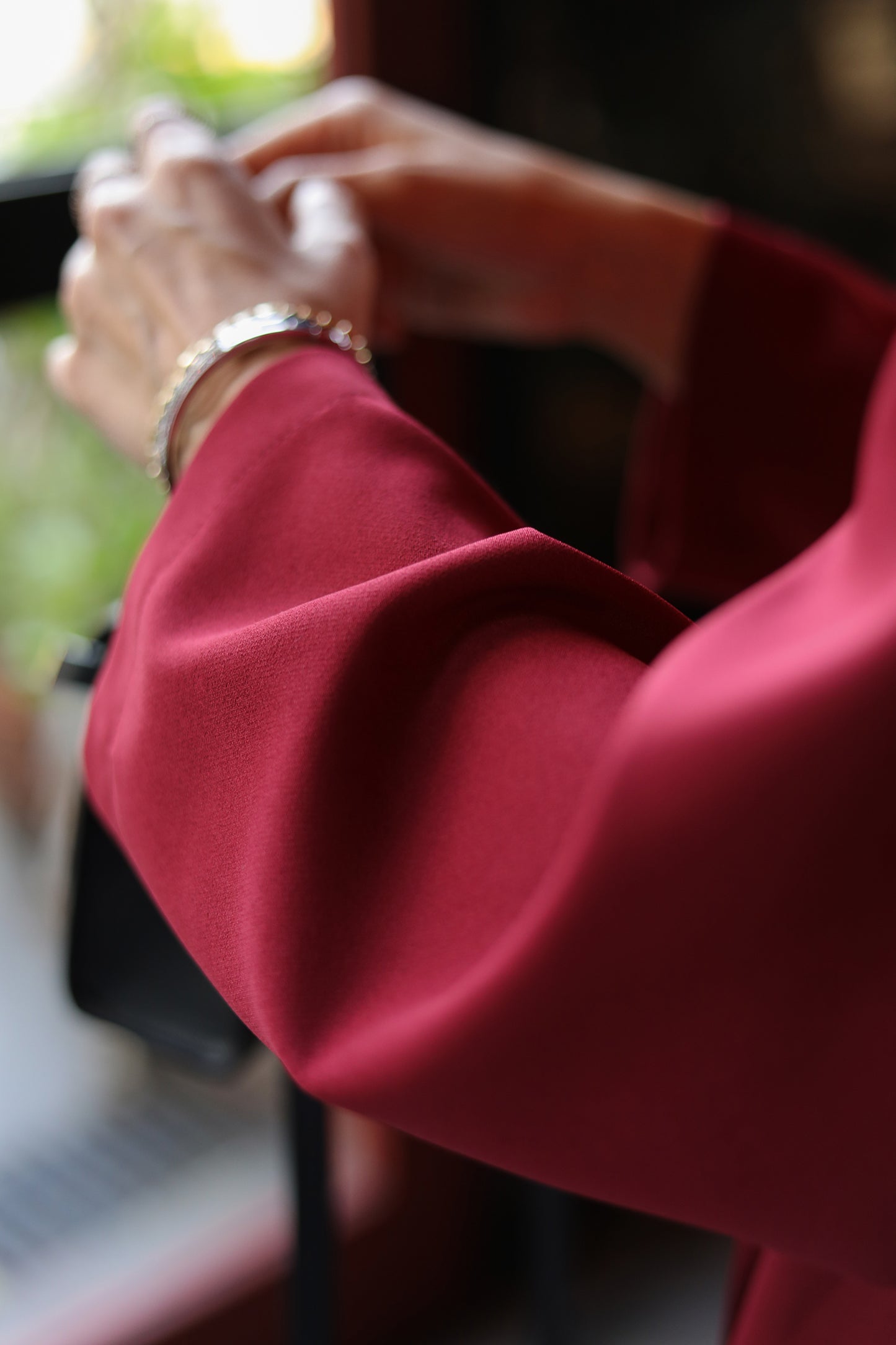 Kuşaklı Bordo Kimono