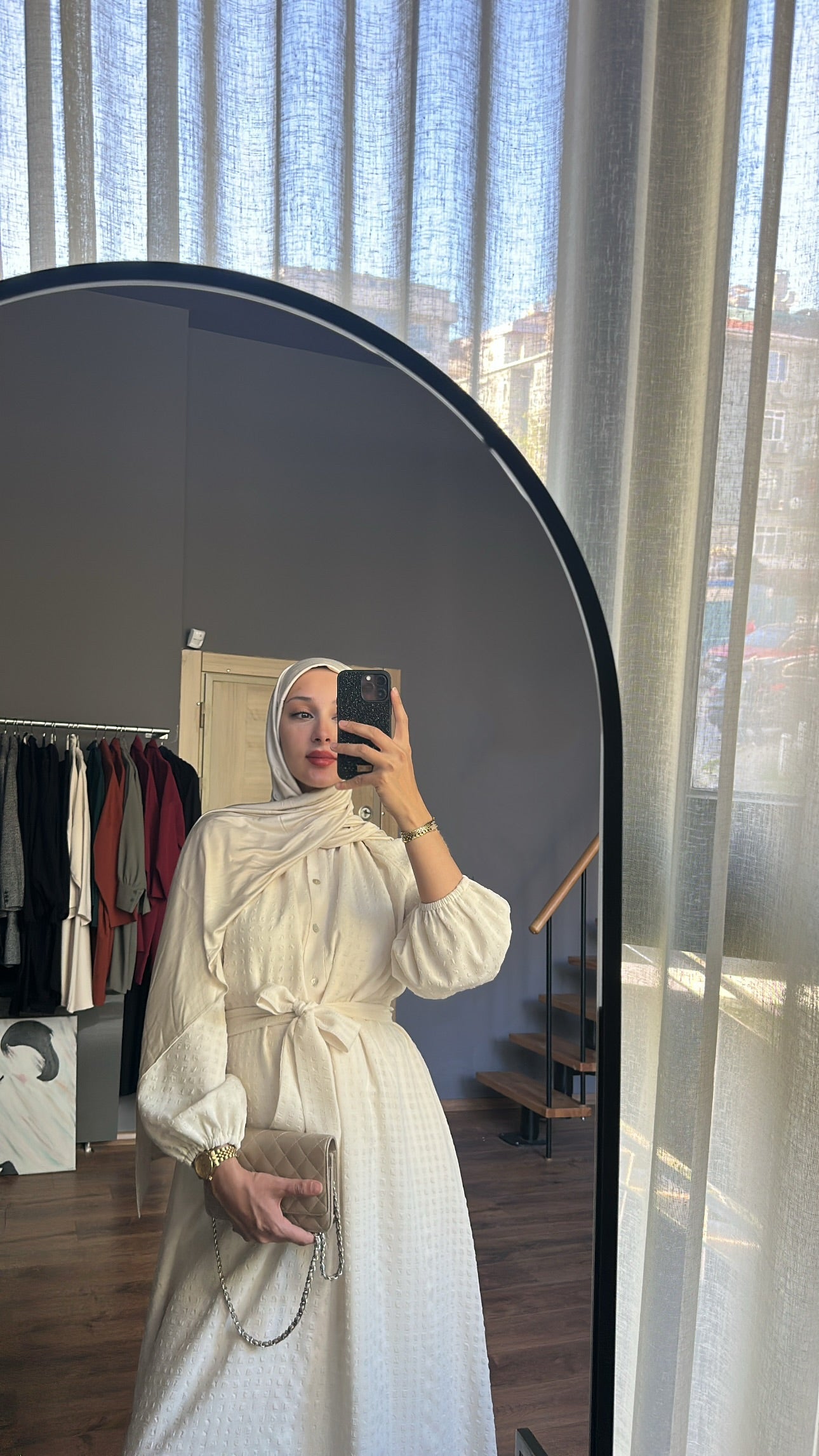 Ekru Natural Elbise ♡