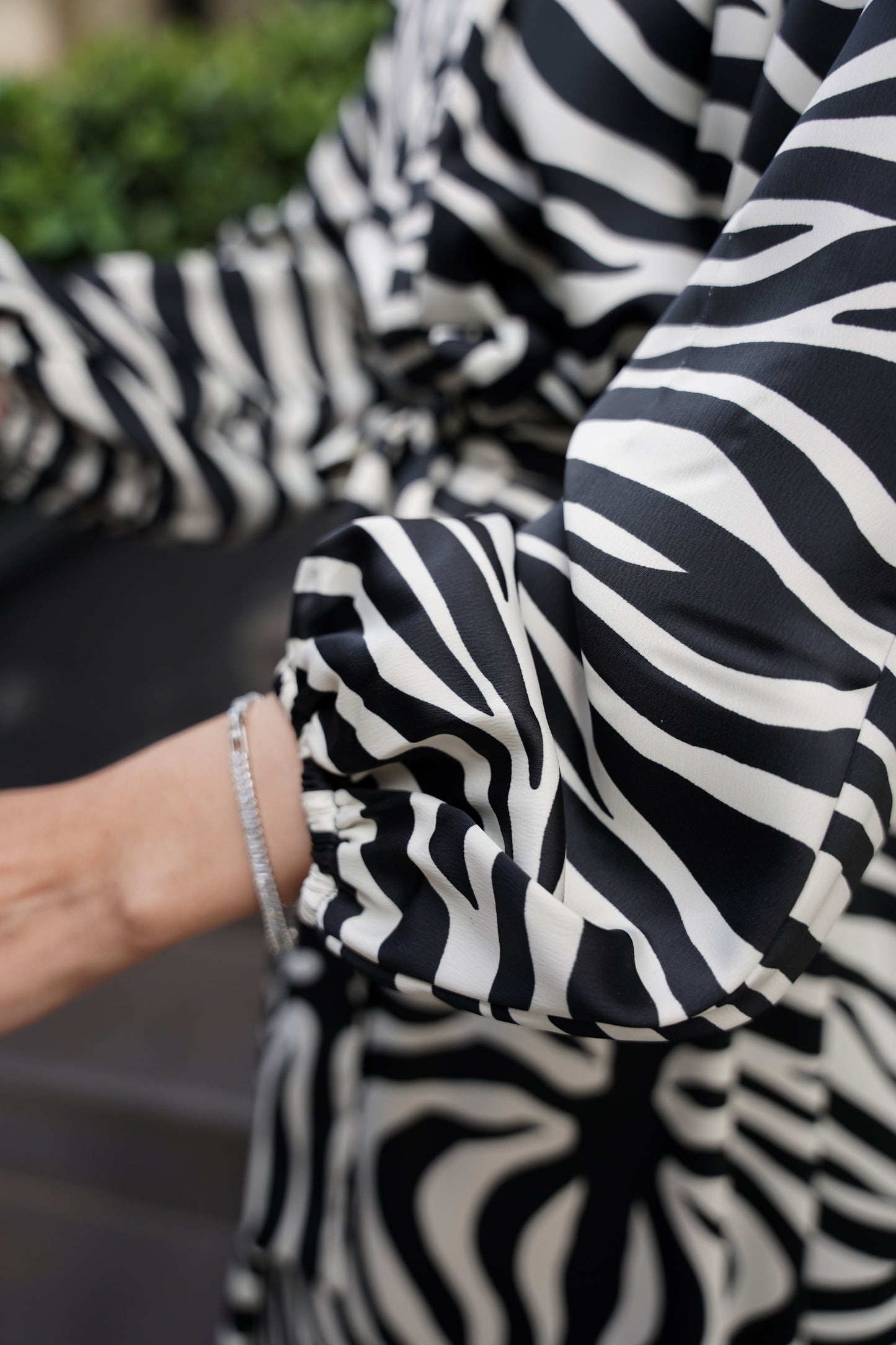 Zebra Saten Elbise ♡