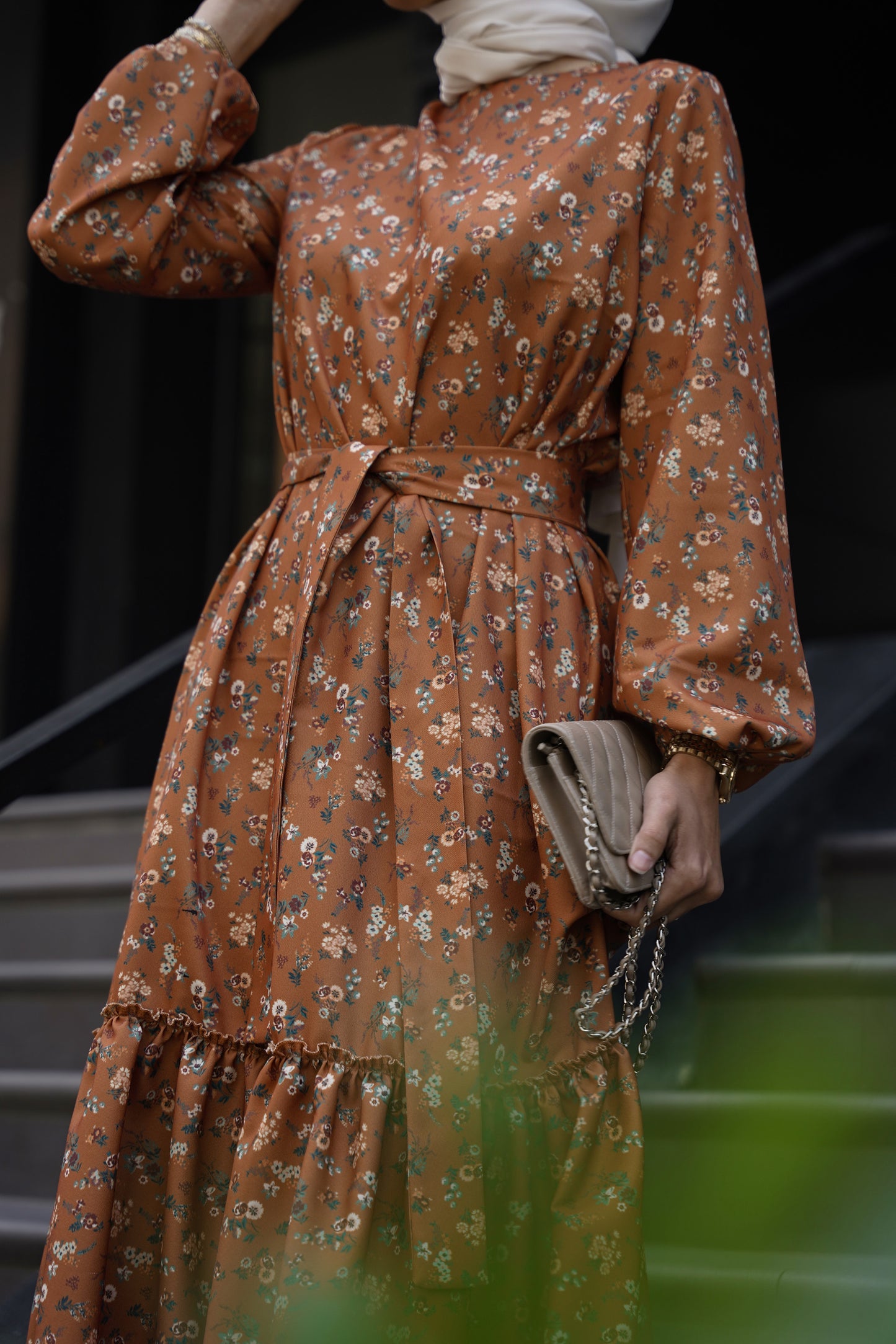 floral cinnamon dress ♡