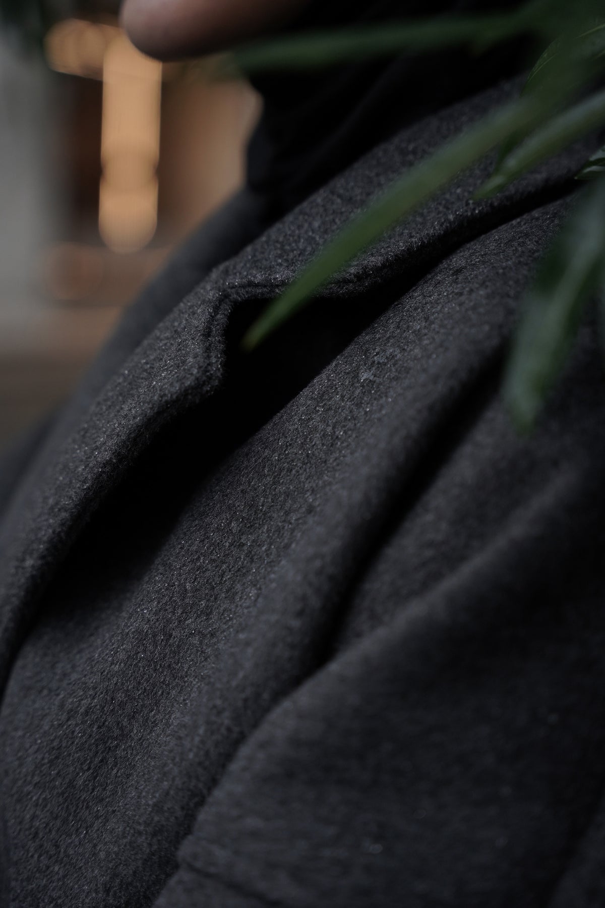 CASHMERE YÜN KARIŞIMLI MAXI KABAN - FÜME