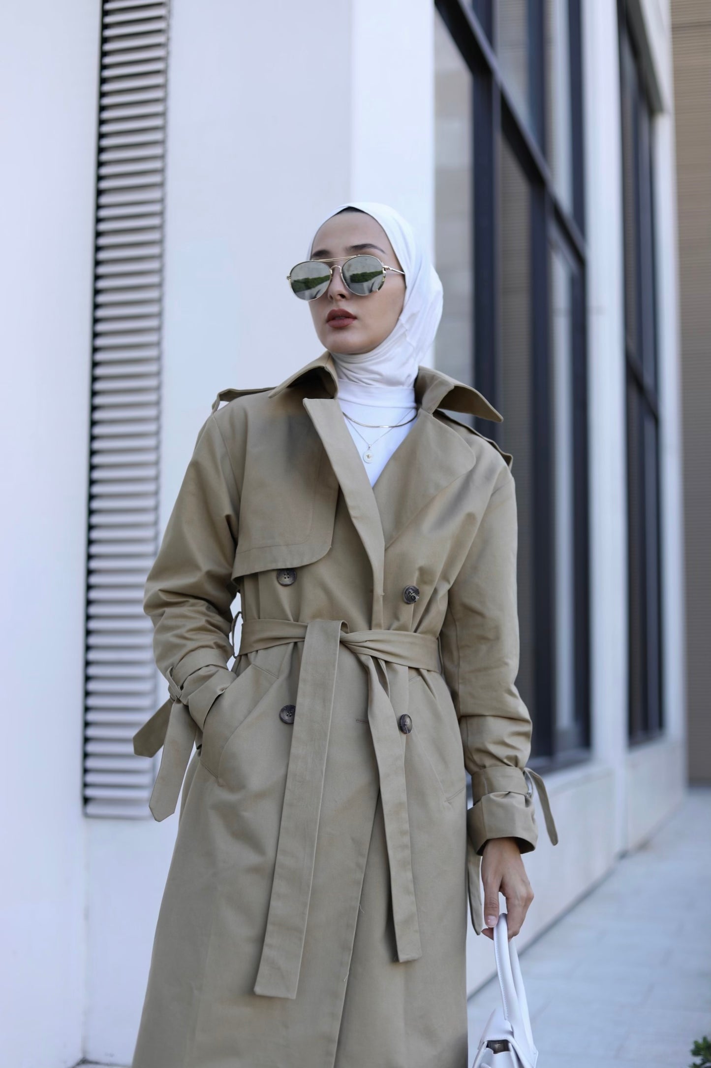 BASIC MAXI TRENÇKOT BEJ