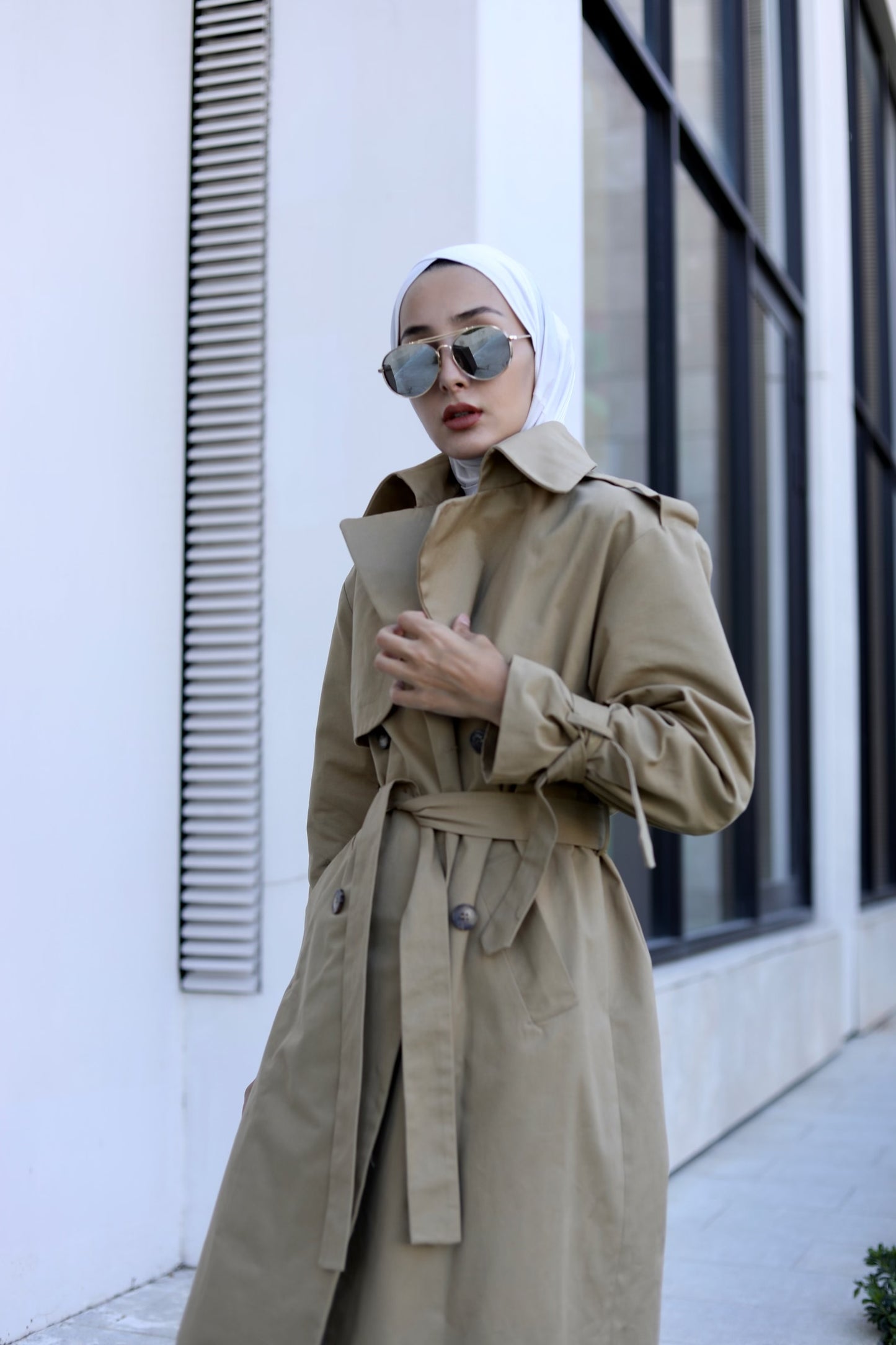 BASIC MAXI TRENÇKOT BEJ