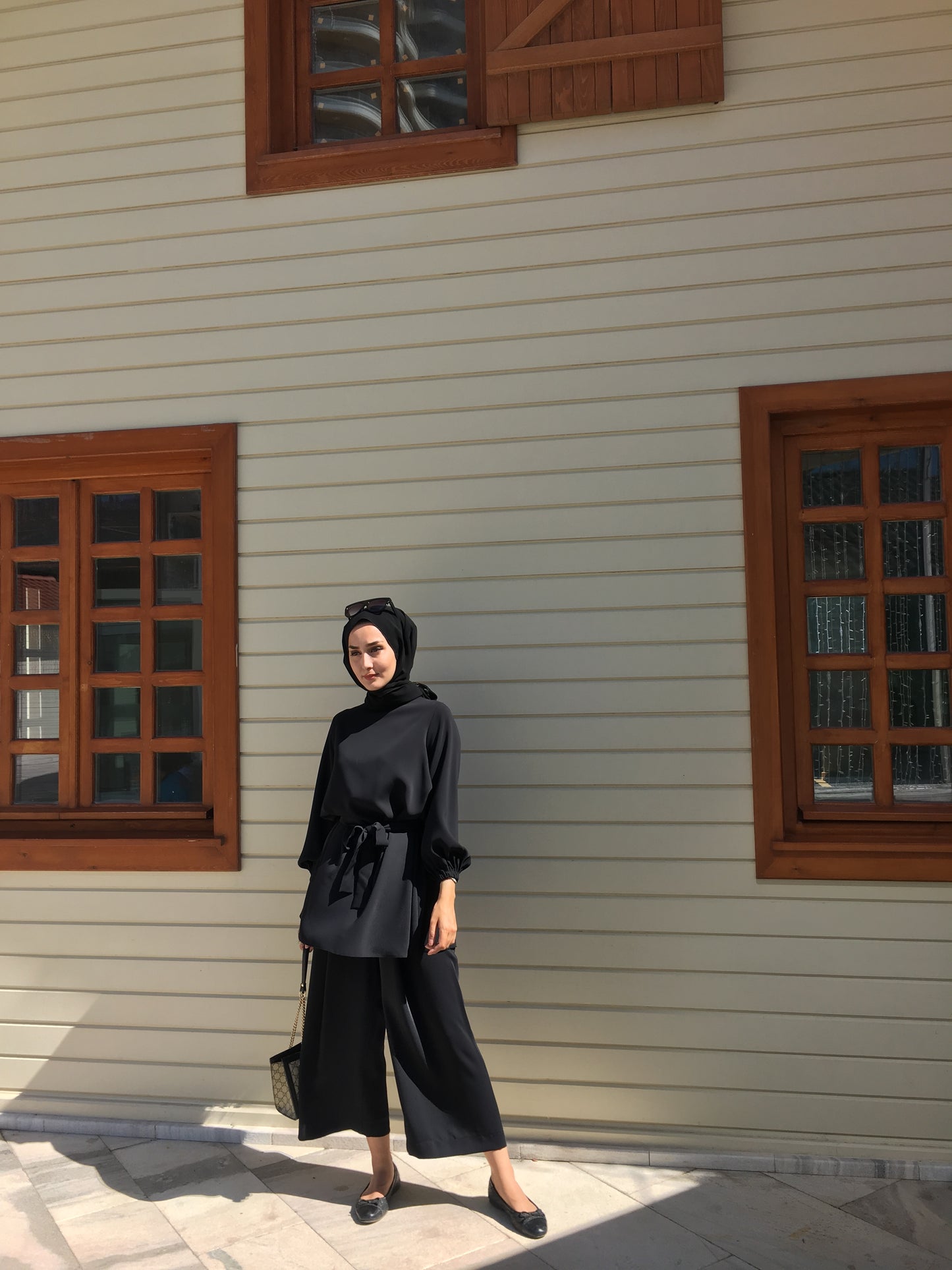 İkili Krep Takım Siyah