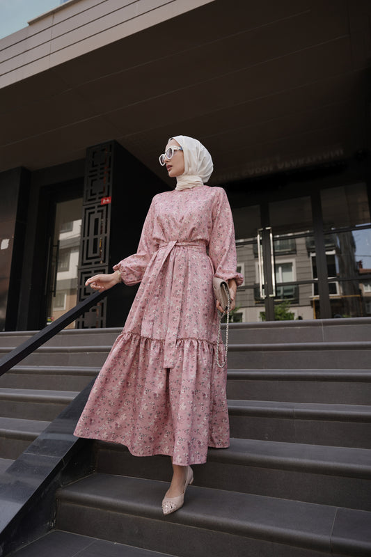 floral pinky dress ♡