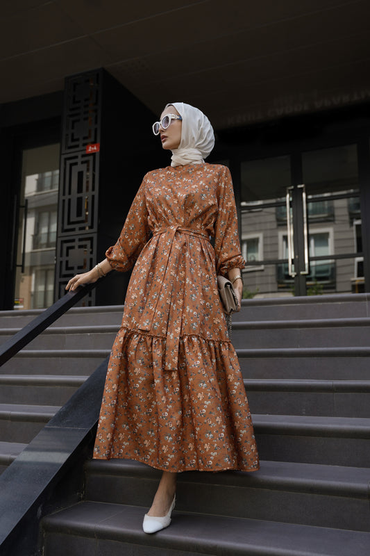 floral cinnamon dress ♡