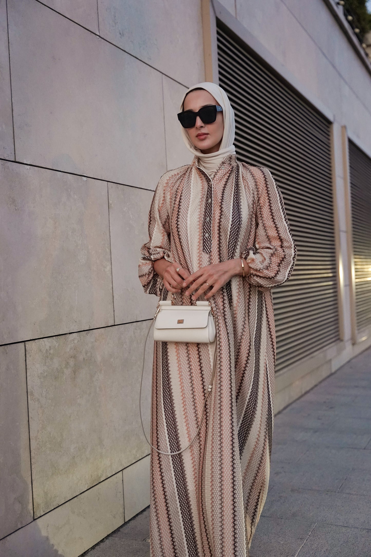 Etnik Desen Kuşaklı Elbise