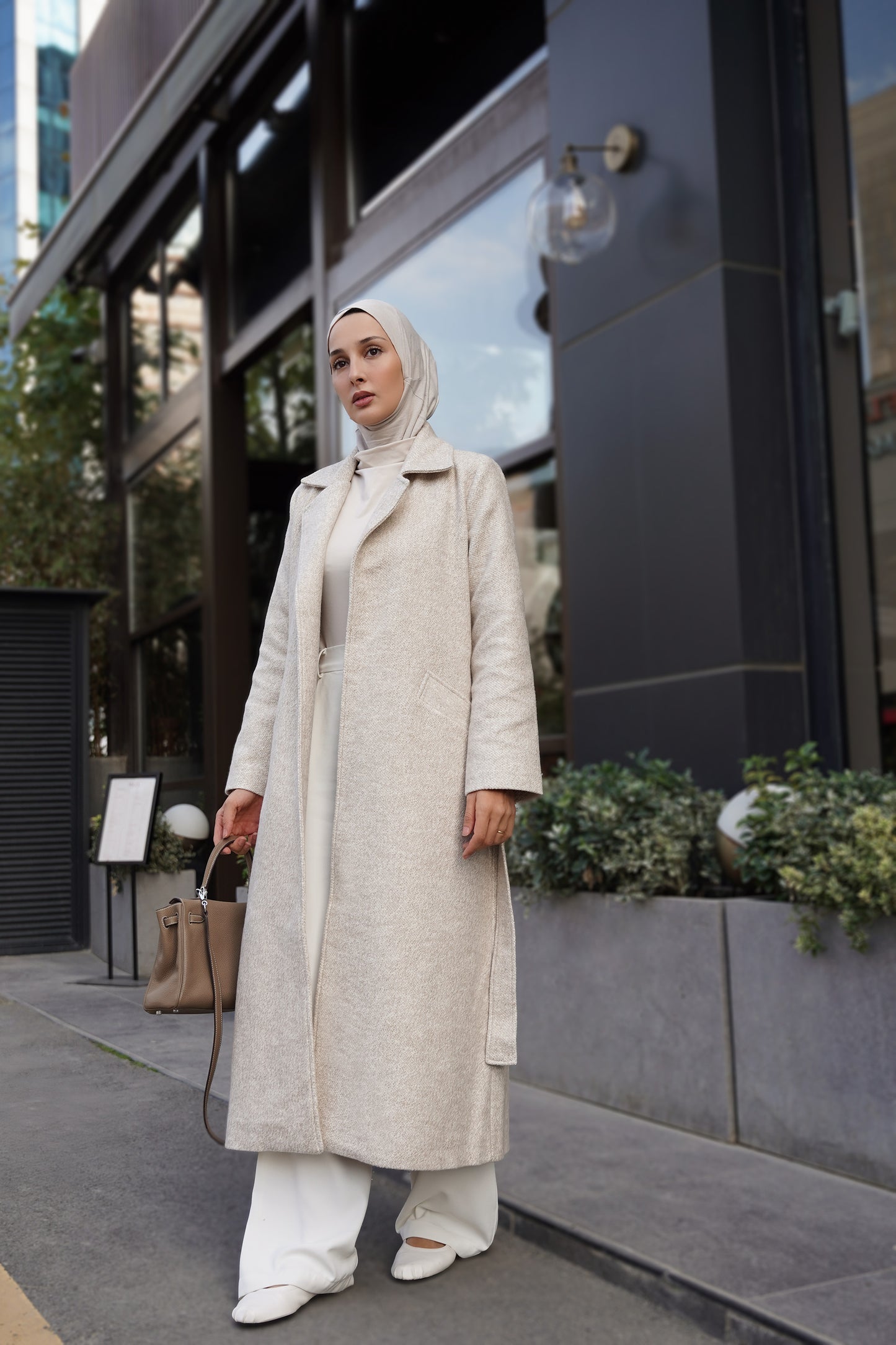 Kırçıllı Yün Karışımlı Klasik Kaban