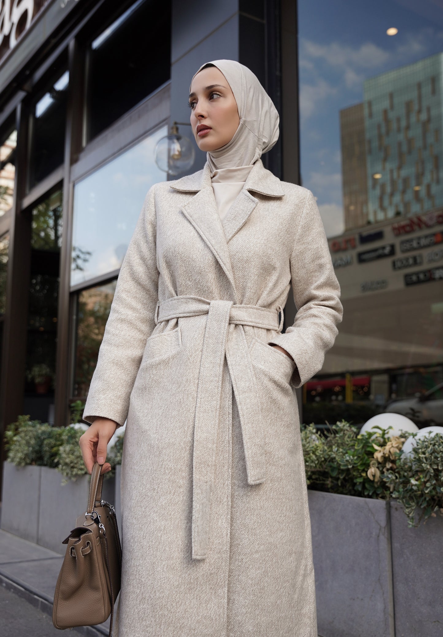 Kırçıllı Yün Karışımlı Klasik Kaban