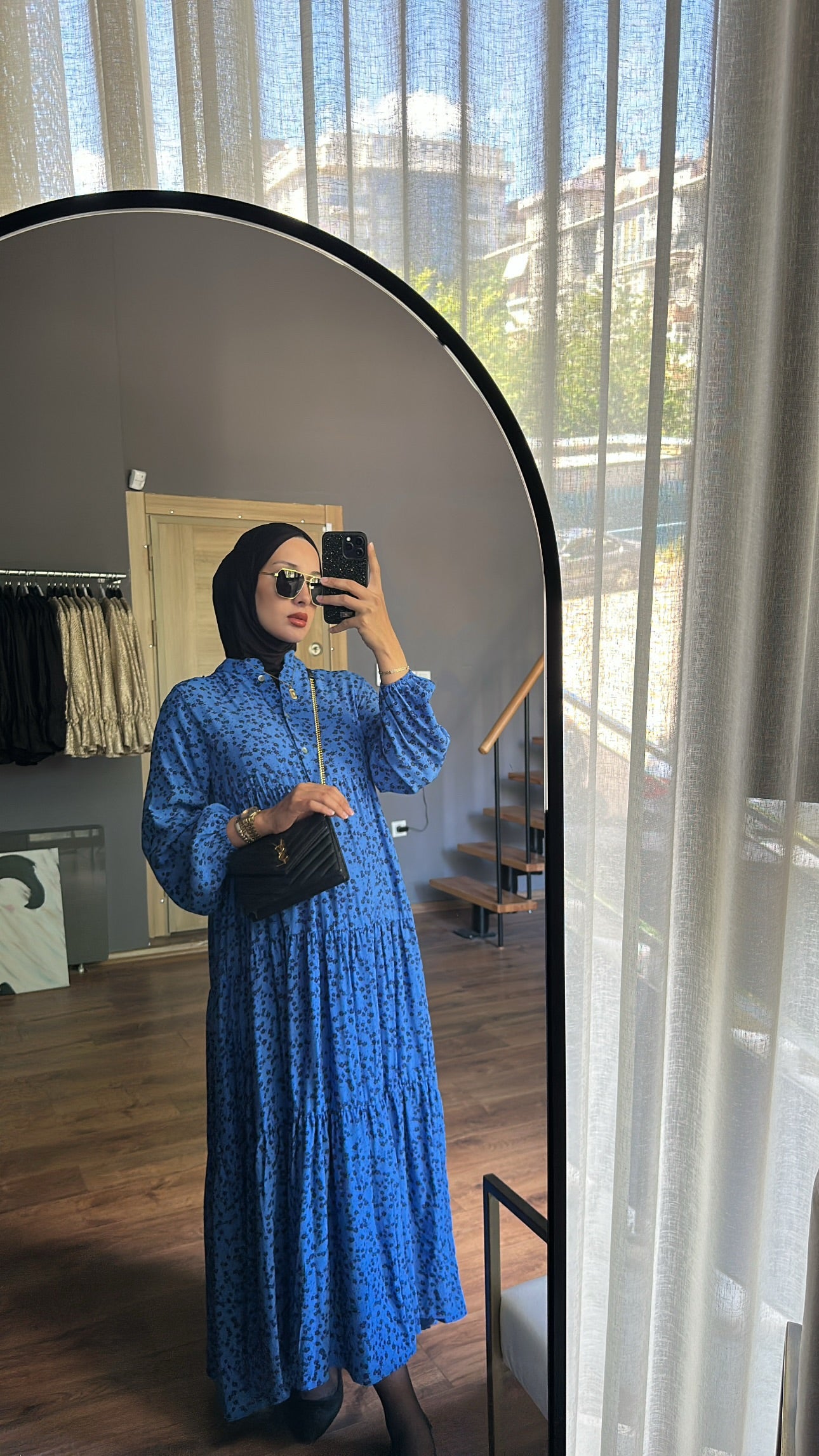 Çiçekli Mavi Elbise - LIMITED EDITION